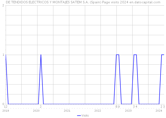 DE TENDIDOS ELECTRICOS Y MONTAJES SATEM S.A. (Spain) Page visits 2024 