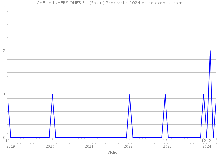 CAELIA INVERSIONES SL. (Spain) Page visits 2024 