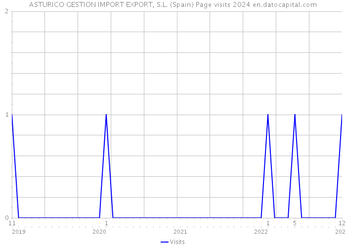 ASTURICO GESTION IMPORT EXPORT, S.L. (Spain) Page visits 2024 