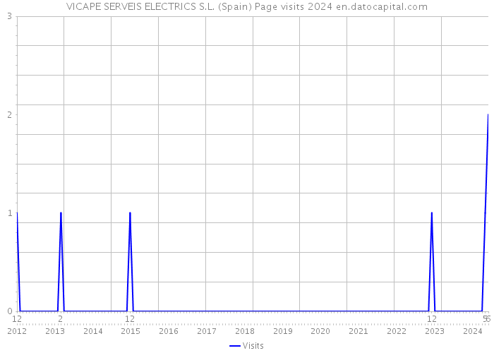 VICAPE SERVEIS ELECTRICS S.L. (Spain) Page visits 2024 