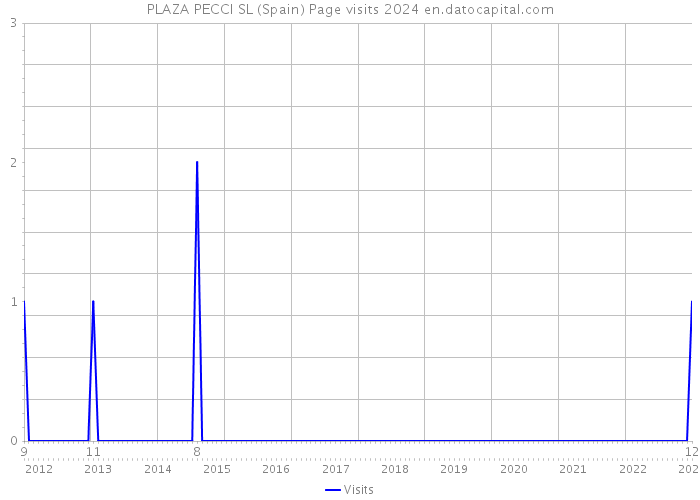 PLAZA PECCI SL (Spain) Page visits 2024 