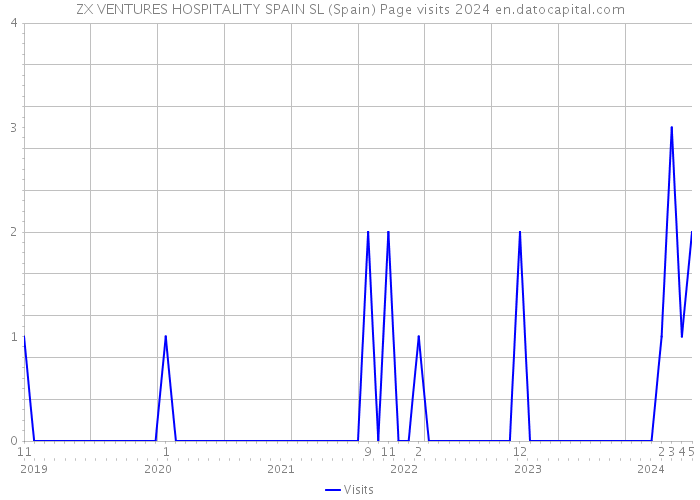 ZX VENTURES HOSPITALITY SPAIN SL (Spain) Page visits 2024 