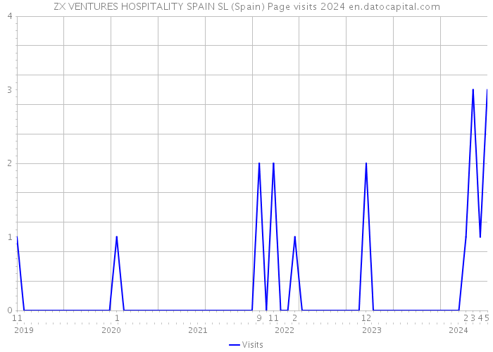 ZX VENTURES HOSPITALITY SPAIN SL (Spain) Page visits 2024 