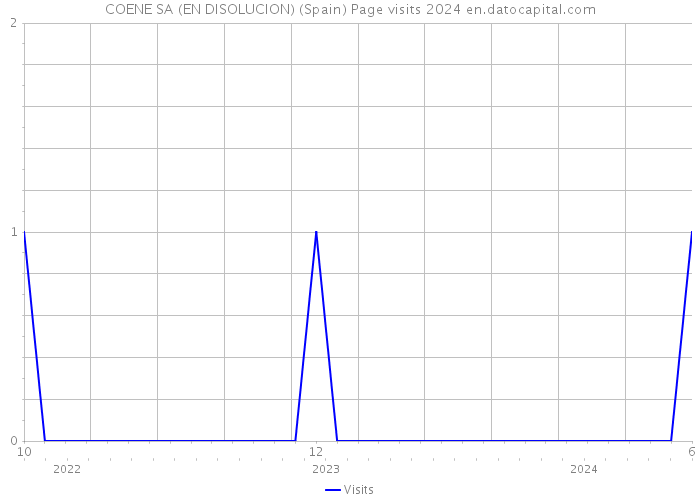 COENE SA (EN DISOLUCION) (Spain) Page visits 2024 