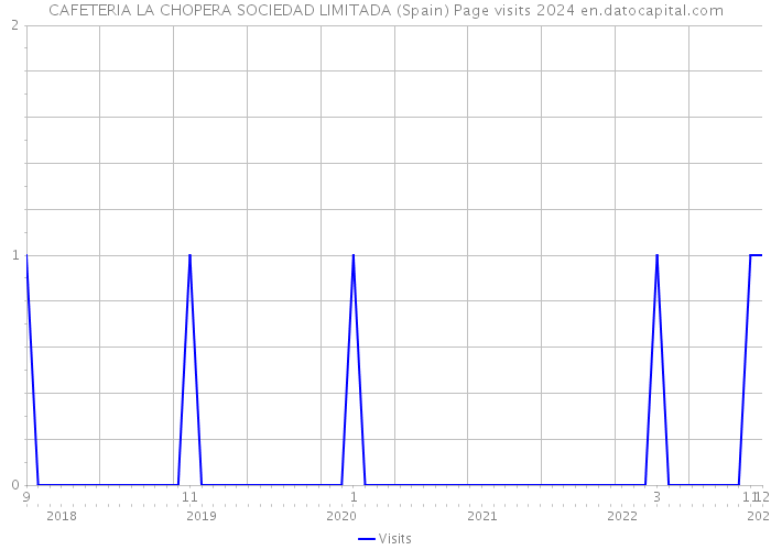 CAFETERIA LA CHOPERA SOCIEDAD LIMITADA (Spain) Page visits 2024 