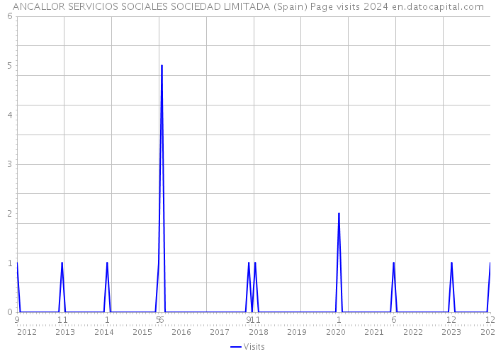 ANCALLOR SERVICIOS SOCIALES SOCIEDAD LIMITADA (Spain) Page visits 2024 