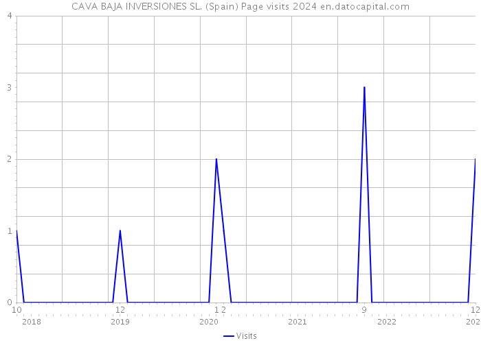 CAVA BAJA INVERSIONES SL. (Spain) Page visits 2024 