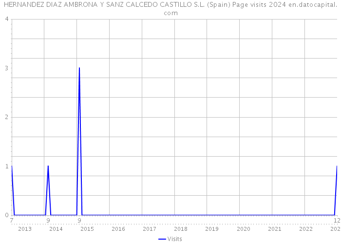 HERNANDEZ DIAZ AMBRONA Y SANZ CALCEDO CASTILLO S.L. (Spain) Page visits 2024 