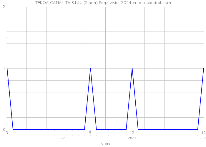 TEKOA CANAL TV S.L.U. (Spain) Page visits 2024 