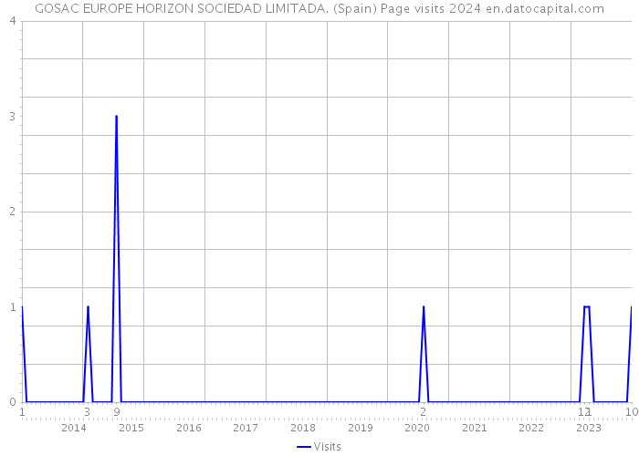 GOSAC EUROPE HORIZON SOCIEDAD LIMITADA. (Spain) Page visits 2024 