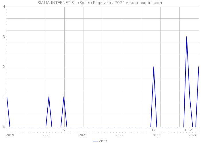 BIALIA INTERNET SL. (Spain) Page visits 2024 