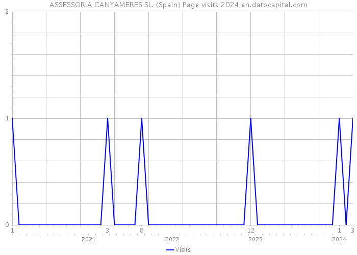 ASSESSORIA CANYAMERES SL. (Spain) Page visits 2024 