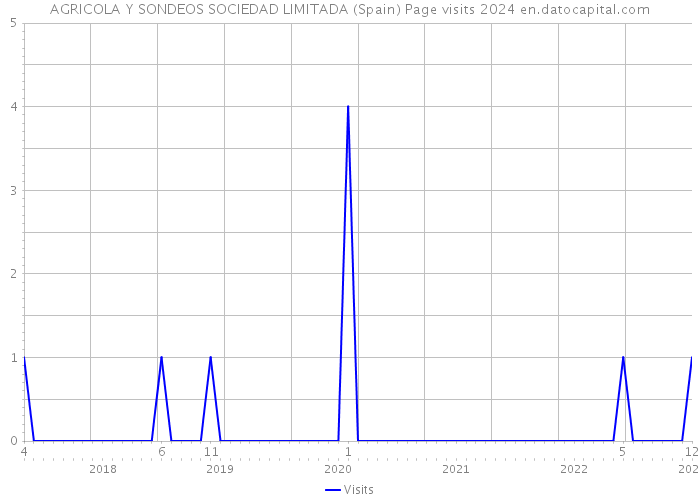 AGRICOLA Y SONDEOS SOCIEDAD LIMITADA (Spain) Page visits 2024 
