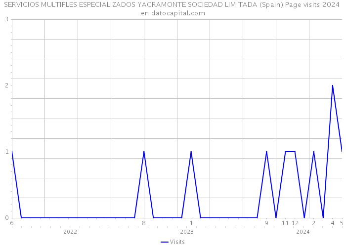 SERVICIOS MULTIPLES ESPECIALIZADOS YAGRAMONTE SOCIEDAD LIMITADA (Spain) Page visits 2024 