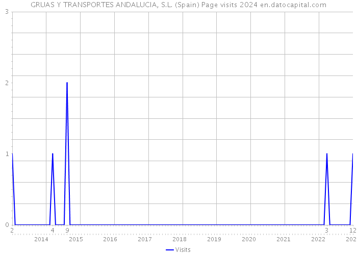 GRUAS Y TRANSPORTES ANDALUCIA, S.L. (Spain) Page visits 2024 