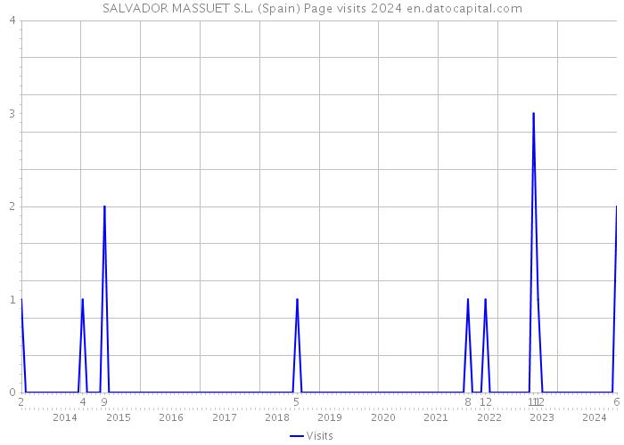 SALVADOR MASSUET S.L. (Spain) Page visits 2024 