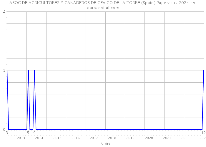 ASOC DE AGRICULTORES Y GANADEROS DE CEVICO DE LA TORRE (Spain) Page visits 2024 