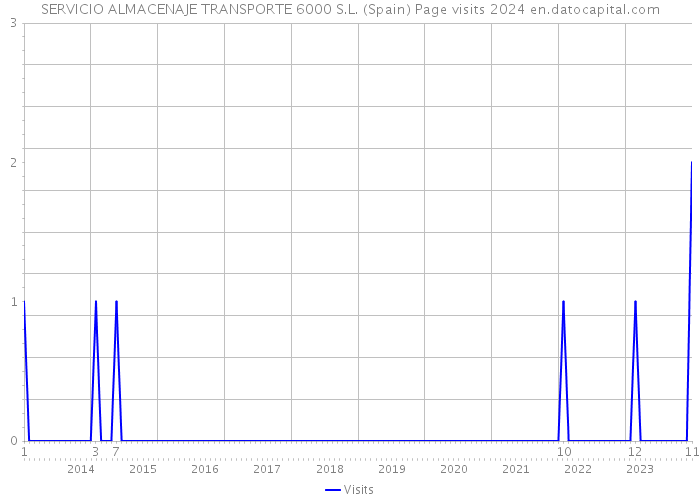 SERVICIO ALMACENAJE TRANSPORTE 6000 S.L. (Spain) Page visits 2024 
