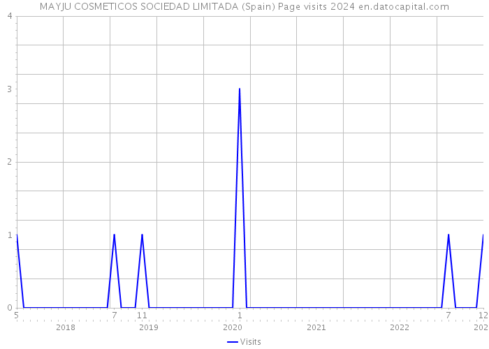 MAYJU COSMETICOS SOCIEDAD LIMITADA (Spain) Page visits 2024 
