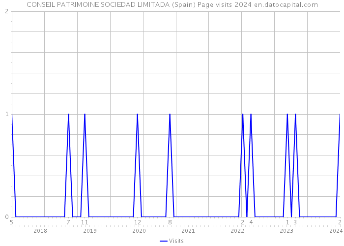 CONSEIL PATRIMOINE SOCIEDAD LIMITADA (Spain) Page visits 2024 