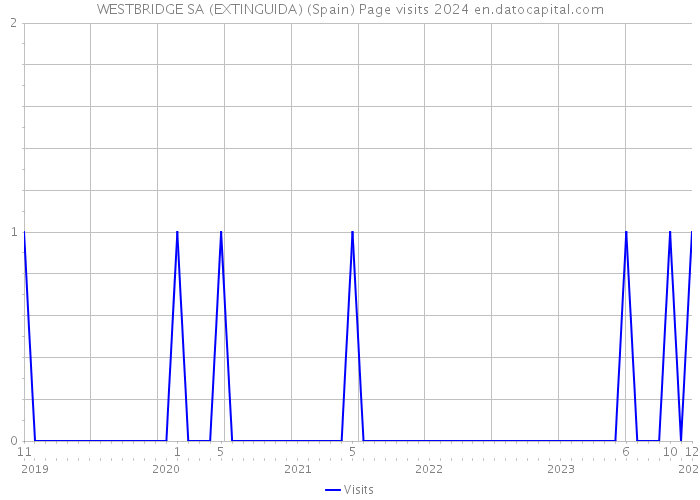WESTBRIDGE SA (EXTINGUIDA) (Spain) Page visits 2024 
