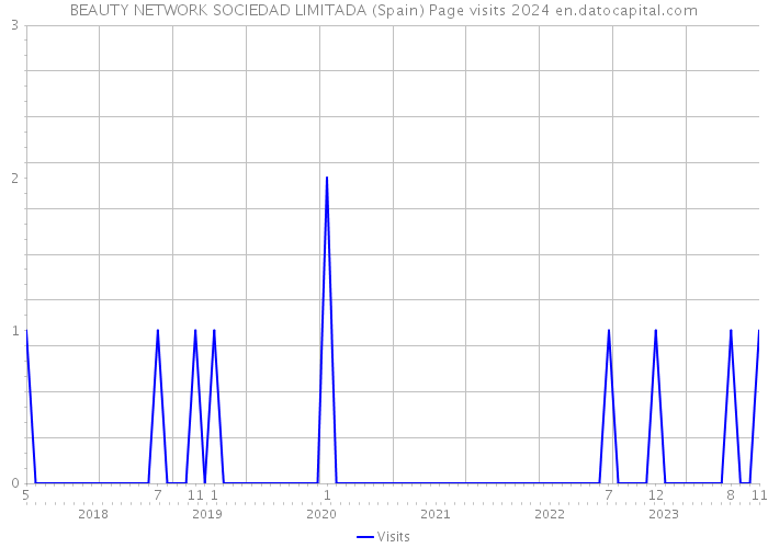 BEAUTY NETWORK SOCIEDAD LIMITADA (Spain) Page visits 2024 