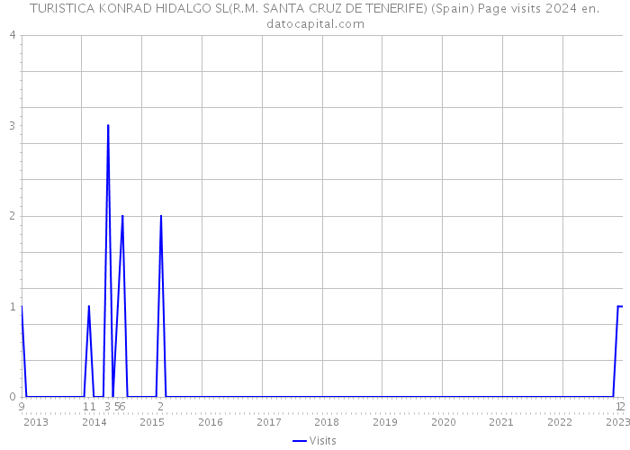 TURISTICA KONRAD HIDALGO SL(R.M. SANTA CRUZ DE TENERIFE) (Spain) Page visits 2024 