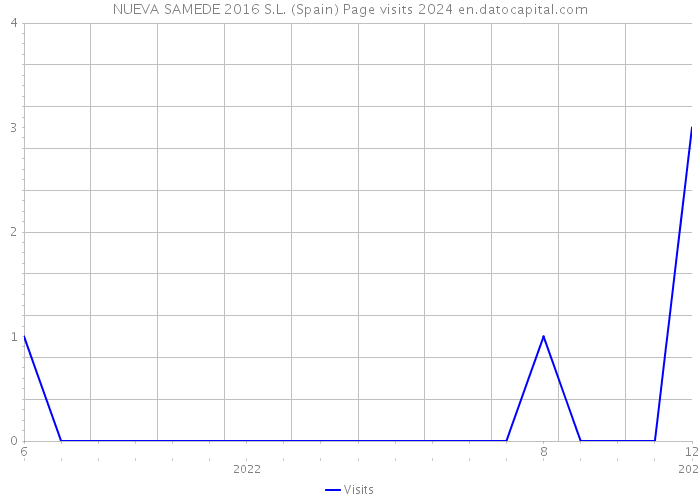 NUEVA SAMEDE 2016 S.L. (Spain) Page visits 2024 
