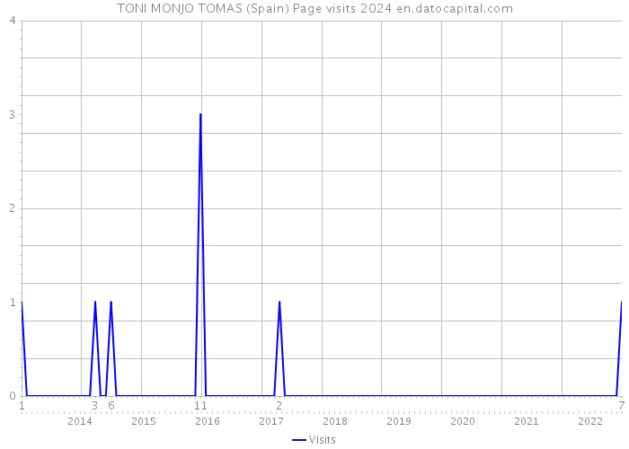 TONI MONJO TOMAS (Spain) Page visits 2024 