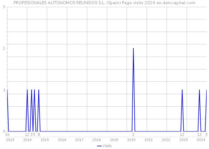 PROFESIONALES AUTONOMOS REUNIDOS S.L. (Spain) Page visits 2024 