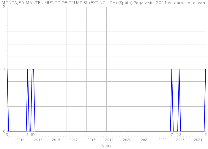 MONTAJE Y MANTENIMIENTO DE GRUAS SL (EXTINGUIDA) (Spain) Page visits 2024 