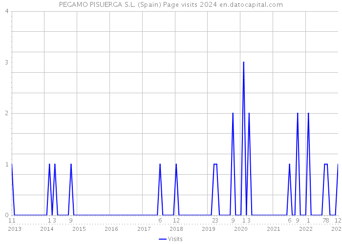 PEGAMO PISUERGA S.L. (Spain) Page visits 2024 