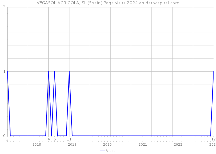VEGASOL AGRICOLA, SL (Spain) Page visits 2024 