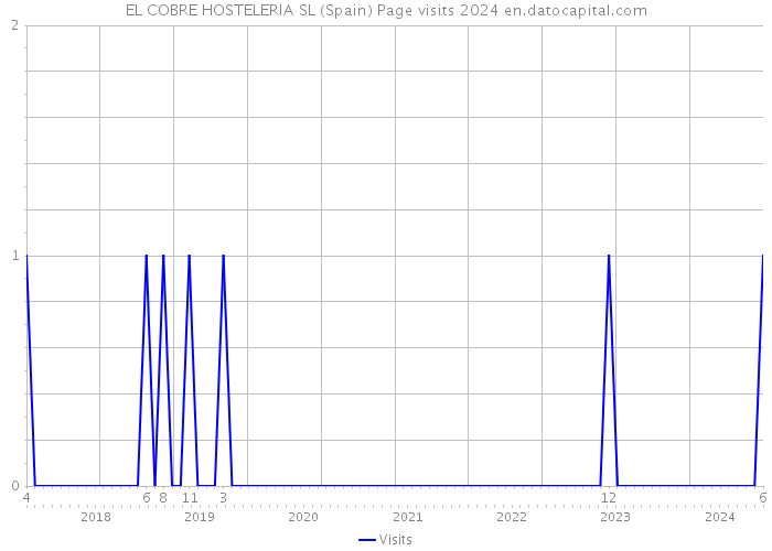 EL COBRE HOSTELERIA SL (Spain) Page visits 2024 