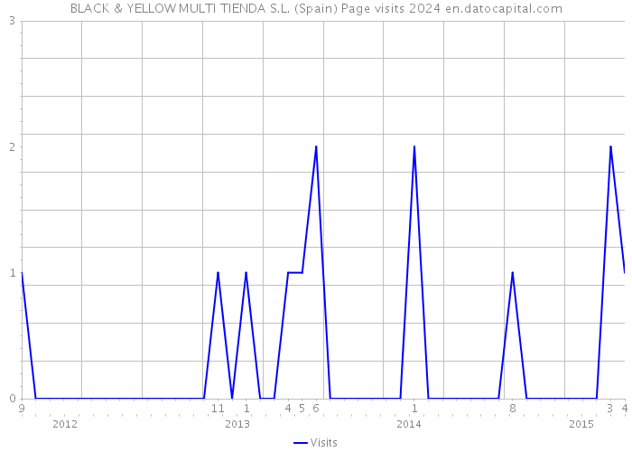 BLACK & YELLOW MULTI TIENDA S.L. (Spain) Page visits 2024 