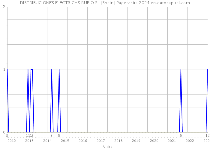 DISTRIBUCIONES ELECTRICAS RUBIO SL (Spain) Page visits 2024 