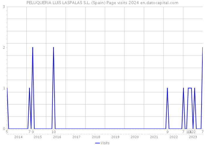 PELUQUERIA LUIS LASPALAS S.L. (Spain) Page visits 2024 