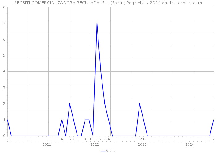 REGSITI COMERCIALIZADORA REGULADA, S.L. (Spain) Page visits 2024 