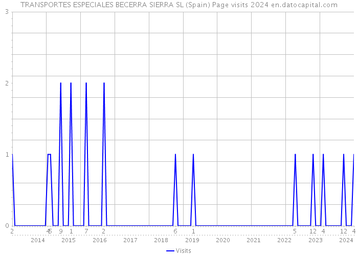 TRANSPORTES ESPECIALES BECERRA SIERRA SL (Spain) Page visits 2024 