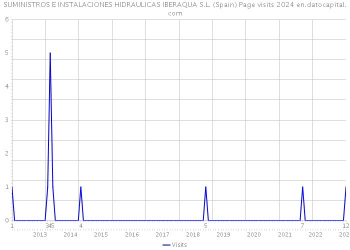 SUMINISTROS E INSTALACIONES HIDRAULICAS IBERAQUA S.L. (Spain) Page visits 2024 