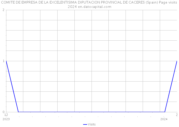 COMITE DE EMPRESA DE LA EXCELENTISIMA DIPUTACION PROVINCIAL DE CACERES (Spain) Page visits 2024 
