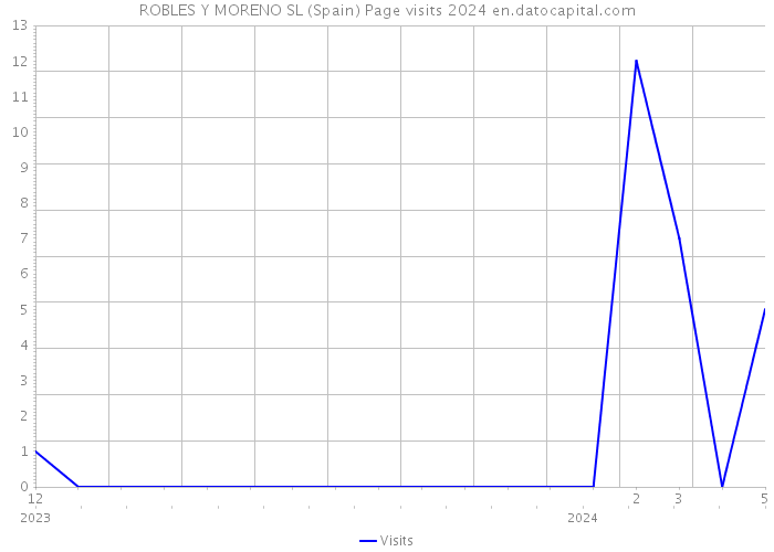 ROBLES Y MORENO SL (Spain) Page visits 2024 