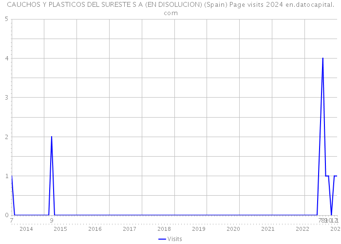 CAUCHOS Y PLASTICOS DEL SURESTE S A (EN DISOLUCION) (Spain) Page visits 2024 