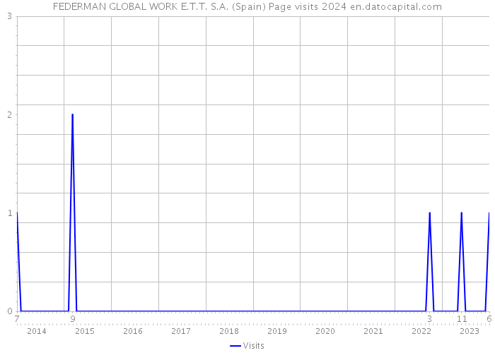 FEDERMAN GLOBAL WORK E.T.T. S.A. (Spain) Page visits 2024 