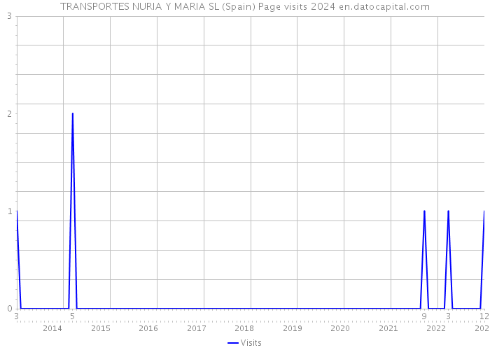 TRANSPORTES NURIA Y MARIA SL (Spain) Page visits 2024 