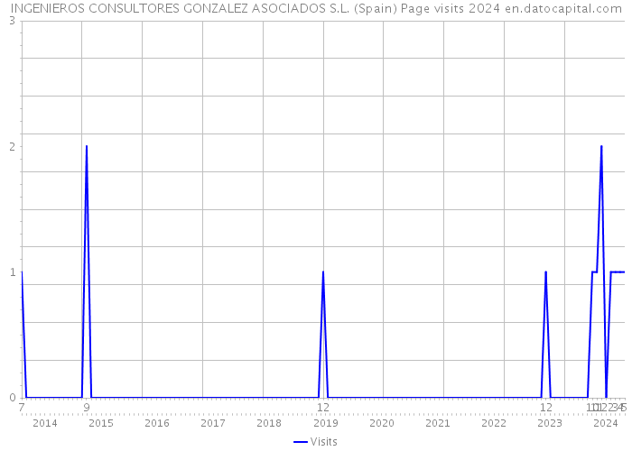 INGENIEROS CONSULTORES GONZALEZ ASOCIADOS S.L. (Spain) Page visits 2024 