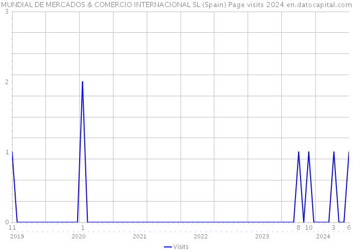 MUNDIAL DE MERCADOS & COMERCIO INTERNACIONAL SL (Spain) Page visits 2024 