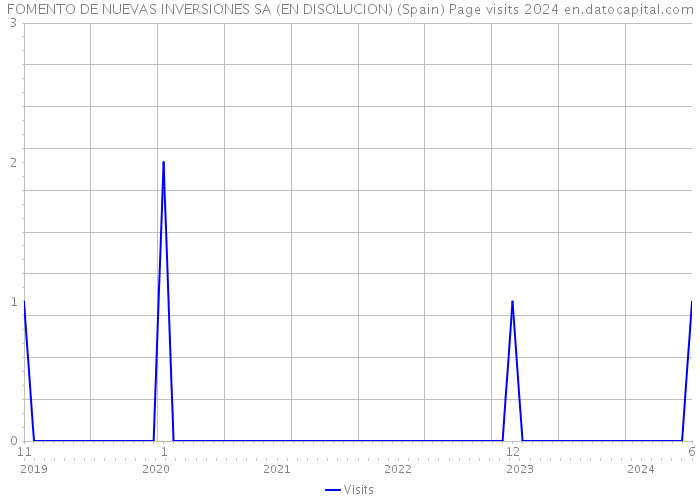 FOMENTO DE NUEVAS INVERSIONES SA (EN DISOLUCION) (Spain) Page visits 2024 