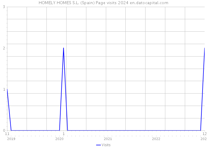 HOMELY HOMES S.L. (Spain) Page visits 2024 