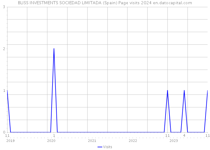 BLISS INVESTMENTS SOCIEDAD LIMITADA (Spain) Page visits 2024 